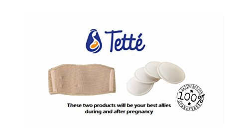 Maternity Belt, Pregnancy Support Belt, Breathable and Comfortable Belly Band That Provides Hip, Pelvic, Lumbar and Lower Back Pain Relief. One Size FITS-All, Nude + Bonus 4 Washable Nursing Pads