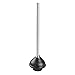 mDesign Toilet Plunger for Bathroom - Black/Brushed Stainless Steel