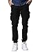 Match Men's Regular Fit Chino Jogger Cargo Pant (32W x 32L, 6539 Black)
