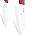 Kyocera Revolution Series 2-Piece Ceramic Knife Set: 5.5-inch Santoku Knife and a 4.5-inch Utility Knife, Red Handles with White Blades
