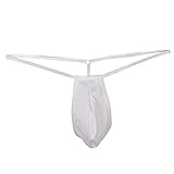 Mens Pure Color Cotton Soft Low Waist Sexy Underwear Thong G String Briefs