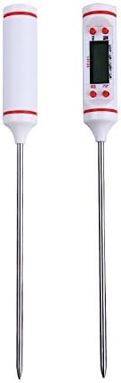 Cooking Grill Thermometer Instant Read Best Digital Thermometer for Thanksgiving Grill chicken BBQ Smoker Kitchen Meat Turkey Candy and All Food (White) by AUXFUN