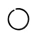 Forbidden Body Jewelry 20g 1/4 Inch (6 mm) Surgical Steel Black Seamless Nose Ring & Cartilage Hoop with Comfort Round Ends