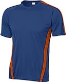 Sport Tek Colorblock Competitor T-Shirt-2XL (True Royal/Deep Orange)