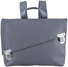Handmade Designer Dark Grey Satchel Style Vegan Bag - Over the Shoulder Cross-Body or Backpack