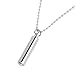 Stainless Steel Unisex Pill Case Ash Holder Cylinder Cremation Urn Pendant Chain Necklace