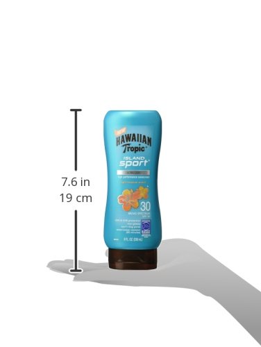 Hawaiian Tropic Sunscreen Island Sport Broad Spectrum Sun Care Sunscreen Lotion - SPF 30, 8 Ounce
