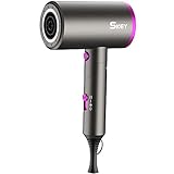 SKEY Folding Professional Salon Hair Dryer, 1800W Ionic Blow Dryer with Styling Concentrator,Smoothing Nozzle and Diffuser