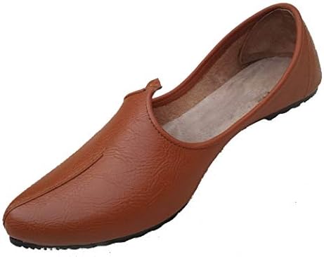 Dabby Enterprises Jaipuri Jutti 006tan Men`s Boys Leather jalsa jutis mojaris
