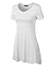 Made By Johnny MBJ WT769 Womens V Neck Trapeze Tunic XXL White