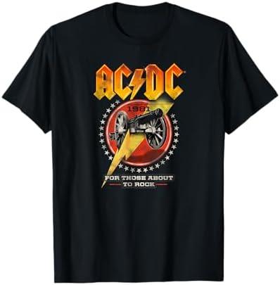 Amazon.com: ACDC Vintage Lightning Bolt Logo Men's Black T-Shirt
