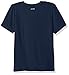 adidas Boys' Little Short Sleeve Logo Tee Shirt, Navy, 7X