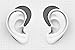 Ear Hook Bluetooth Wireless Headphones Non Ear Plug Bluetooth Headset with Microphone, Single Ear Headset Painless Wearing Sport Earphones for Smartphones,10 Hour Playtime (Silvery)