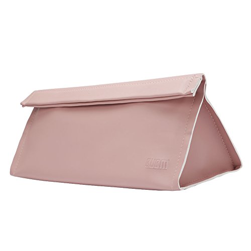 BUBM Travel Portable Storage bag for Dyson Supersonic Hair Dryer, Magnetic Flip PU Leather Moistureproof Anti-scratch Dustproof Shockproof Protection Organizer Travel Gift Case (Pink)