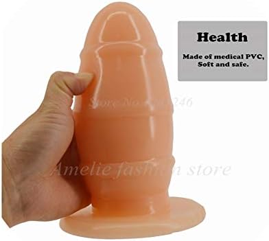 Assembly Toys Huge Big Rugby Shape Plug Toys,Soft Large Suction Cup Ass Adult Game Funny Toy Men and Women,Flesh