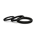 LYNK Pleasure Products Loop Cock Rings - Medical Grade Silicone Penis Enhancer Set for Men - Last Longer & Get Harder Erections - Supports ED - Set of 3 Small Medium Large - Black