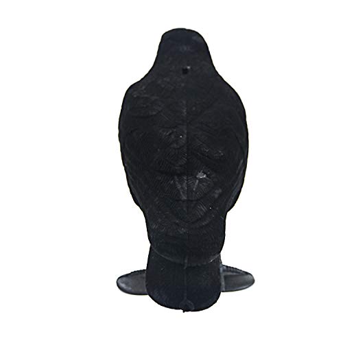 GUGULUZA Crow Decoys Full Body Plastic Crow Decoy for Hunting, Black Flocked Crow Decoy w/Feet