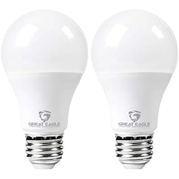 Great Eagle LED 23W Light Bulb (Replaces 150W - 200W) A21 Size with 2610 Lumens, Dimmable, 3000K Bright White, UL Listed (2-Pack)