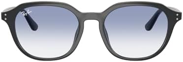 Amazon.com: Ray-Ban RB4392D Sunglasses, Black/Blue, 66 mm