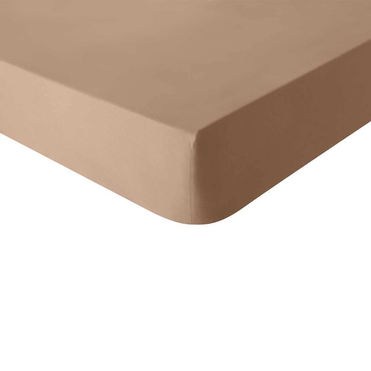 Essix Plain Cotton Fitted Sheet, Made in France, 90 x 190 cm, Plain