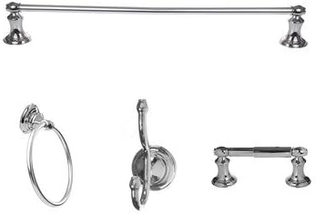 Arista Bath Products Highlander Series 4-Piece Bathroom Accessory Set, Chrome