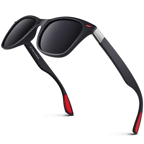 GQUEEN MO90 TR90 Classic Polarized Sunglasses for Men Women Lightweight 100% UV400 Protection for Driving Fishing
