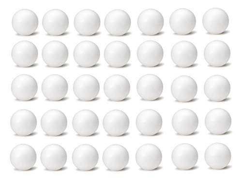 3 Inch White Foam Craft Balls for Art & Crafts Projects Foam Polystyrene Balls (35)