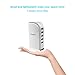 SUENANCY USB Power Adapter/Desktop Charger Block, USB Multi Charging Station with Wall Plug, 5 Port 5 Feet Cord 6A 30W Portable USB Hub Socket for iPhone 8/X/XS/XR/7/6/5, iPad, Android(White)
