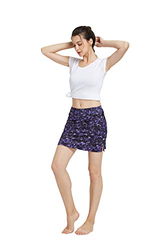 Westkun Womens Skort Built in Skirts for Golf Tennis Workout Casual Athleta Wear with Pockets Purple Rose