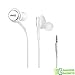 OEM Amazing 2019 Stereo Headphones for Samsung Galaxy S10 S10e S10 Plus Braided Cable - Designed by AKG - with Microphone (White)
