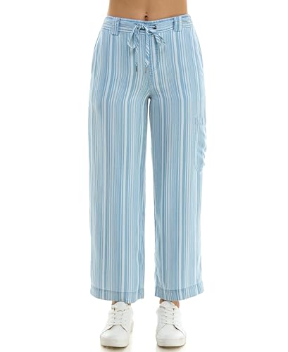 Zac & Rachel Women's Tencel Ankle Length Pant with Tieable Belt, Pockets and Si…