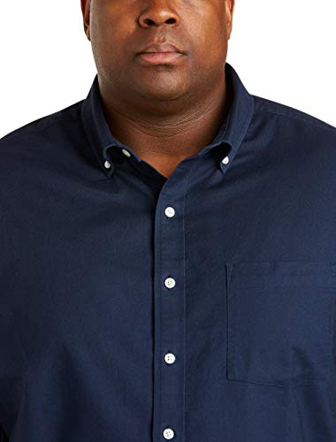 Amazon-Essentials-Mens-Short-Sleeve-Pocket-Oxford-Shirt-fit-by-DXL