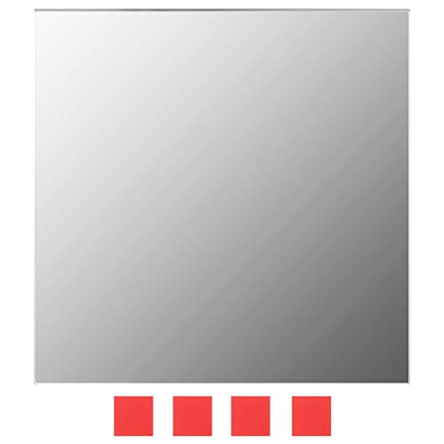 N / A 7 Piece Wall Mirror Set Square Glass，Self Adhesive Frameless