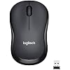 Logitech M220 SILENT Kabellose Maus, 2,4 GHz mit USB-Empfänger, 1000 DPI Optical Tracking, 18 Monate Batterielaufzeit, Für Links- & Rechtshänder, Kompatibel mit PC, Mac, Laptop – Grau