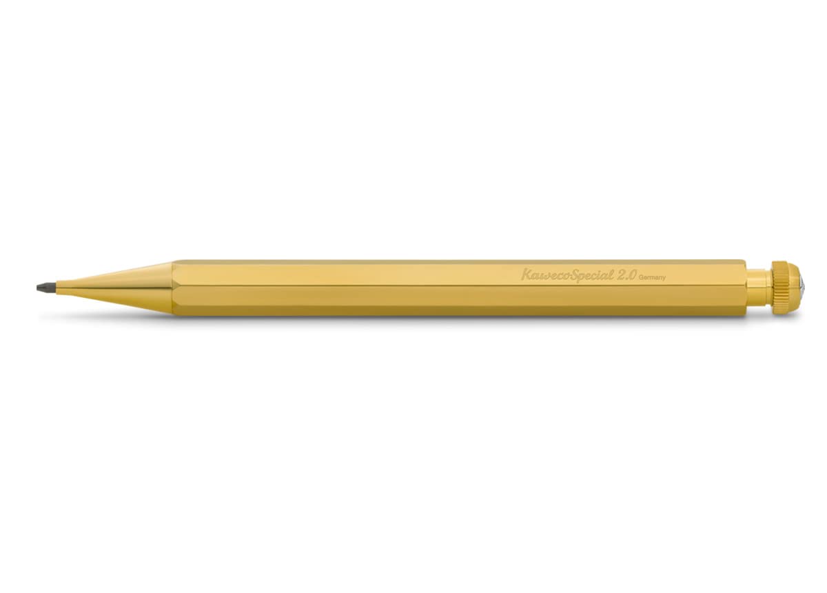 Kaweco SPECIAL Mechanical Pencil Brass 2.0 mm I Lead Push Pencil Made of Brass 14 cm I Refillable without Eraser