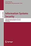 Image de Information Systems Security: 10th International Conference, ICISS 2014, Hyderabad, India, December 16-20, 2014. Proceedings (Lecture Notes in Compute