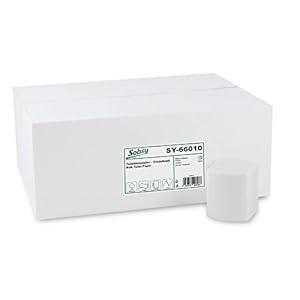 Toiletpapier enkel blad SY-66010, 2-lg, Rec. Wit