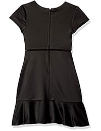 Amy Byer - Vestido de manga grande para niña con dobladillo frontal