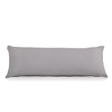 EVOLIVE Ultra Soft Microfiber Body Pillow Cover/Pillowcases 21"x54" with Hidden Zipper Closure (Grey, Body Pillow Cover 21"x54")