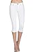 Poplooks Women's 4 Way Stretchy Ponte Knit Capri Skinny Jeans