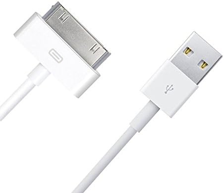 iphone 4s Cable, 6 Feet High Speed USB Charging Cable Cord for iPhone 4/4s, iPhone 3G/3GS, iPad 1/2/3, iPod (30 pin 6ft cable White)