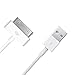USB Charger, Usb Wall Plug Adapter with 10ft USB 30 Pin Cable for iPhone 4/4s, iPhone 3G/3GS, iPad 1/2/3, iPod (10ft 30 Pin Cable USB Charger White)