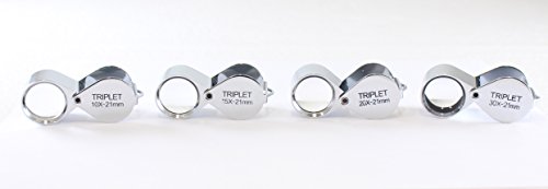KITMG2115D01 PPI Microview 4 Piece Professional Quality Jeweler's Glass Loupes - 10x, 15x, 20x, 30x : ( Pack of 1 Pc )