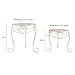 Pure Garden 50-LG1160 Stands – Set of 2 Indoor or Outdoor Nesting Wrought Iron Metal Round Decorative Potted Plant Display Accessories (Antique White)thumb 1