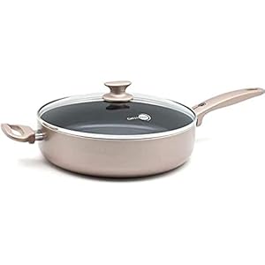 GreenPan Cambridge Healthy Ceramic Non-Stick 28 cm/4.2 Litre Sauté Pan with Lid, PFAS-Free, Induction, Dishwasher Safe…