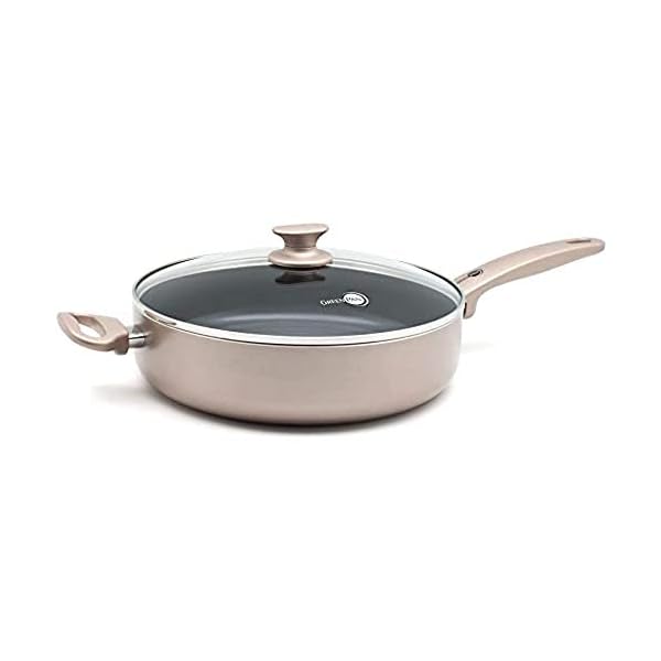GreenPan Cambridge Healthy Ceramic Non-Stick 28 cm/4.2 Litre Sauté Pan with Lid, PFAS-Free, Induction, Dishwasher Safe…