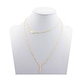 Boosic Golden Bar Dove Charm Satellite Choker Necklace for Women