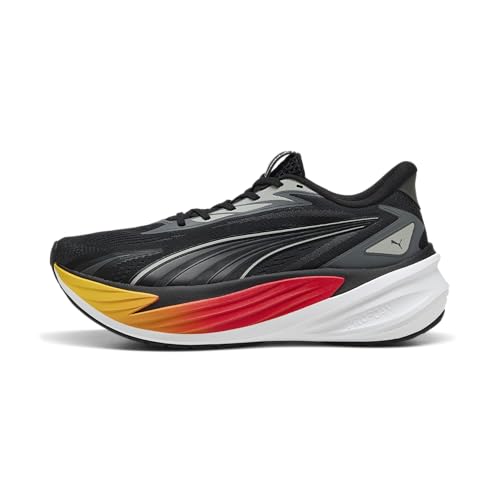Maxima Pro - Tenis Unisex para Correr de Carretera, Color Negro, Rojo, Amarillo y Blanco, Talla 6.5 de Reino Unido, Puma Negro Puma Rojo Amarillo Sizzle Puma White, 40 EU