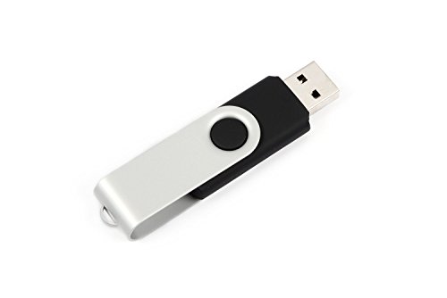 10 - 128 MB Flash Drive - Bulk Pack - USB 2.0 128MB Thumb Drive Stick Swivel Colored in Black