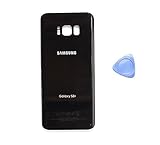(md0410) Galaxy S8 PLUS OEM Midnight Black Rear Back Glass Lens Grey Battery Door Housing Cover + Adhesive Replacement For G955 G955F G955A G955V G955P G955T with opening tool